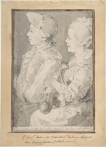 Germain-Augustin and Rose de Saint-Aubin, Drawn by Their Uncle