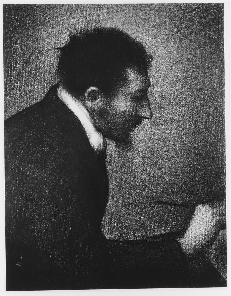 Aman-Jean (Portrait of Edmond François Aman-Jean), Georges Seurat (French, Paris 1859–1891 Paris), Conté crayon on Michallet paper