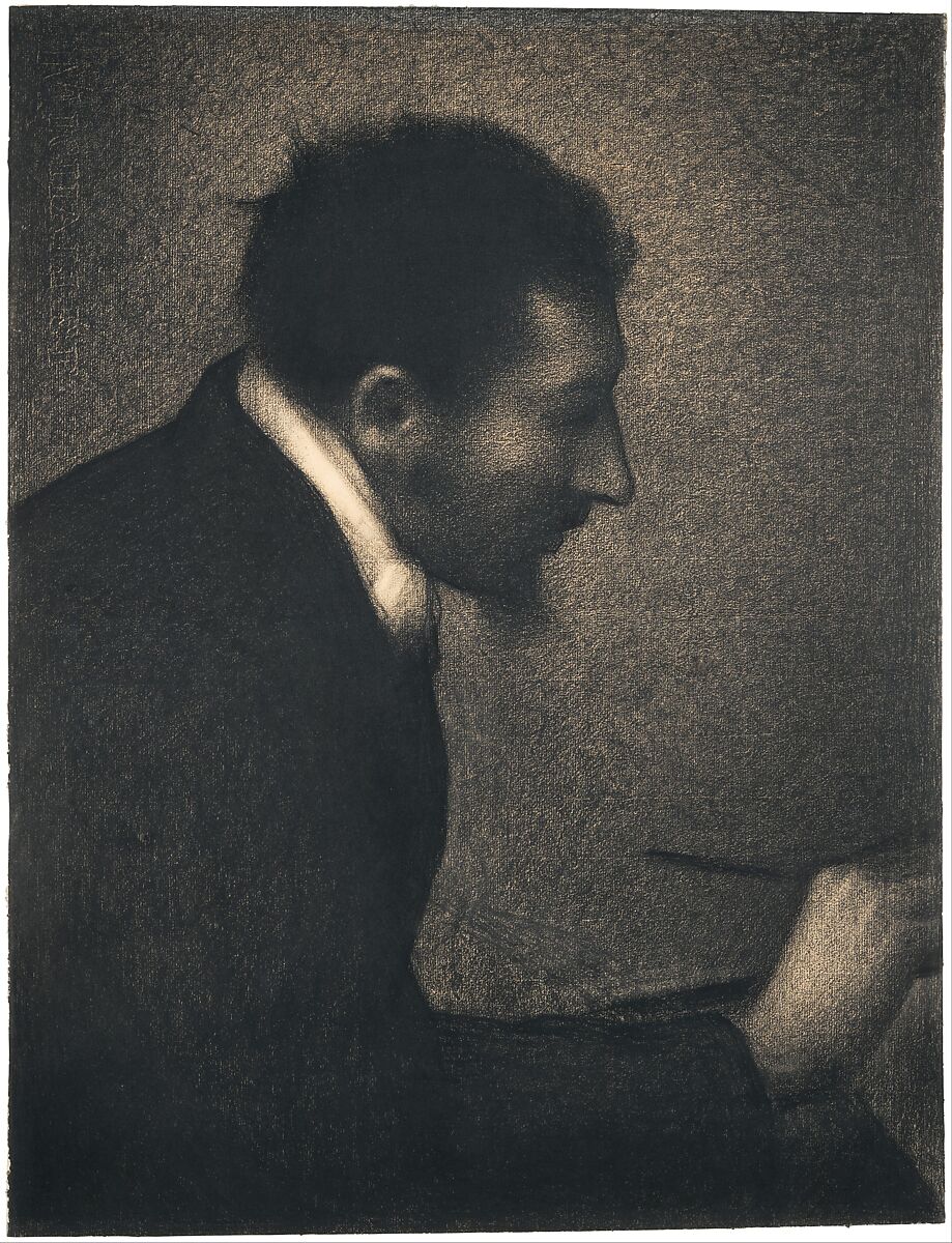 Aman-Jean (Portrait of Edmond François Aman-Jean), Georges Seurat  French, Conté crayon on Michallet paper