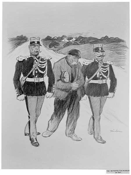 Les Miséreaux (Study for Dans la Vie), Théophile-Alexandre Steinlen (French (born Switzerland), Lausanne 1859–1923 Paris), Black chalk tinted with colored chalks