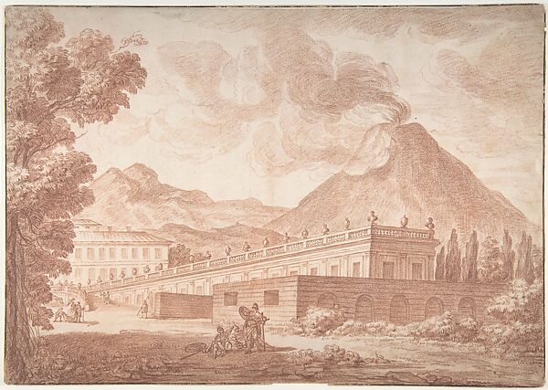 The Palazzo Reale at Pórtici with Vesuvius in the Background