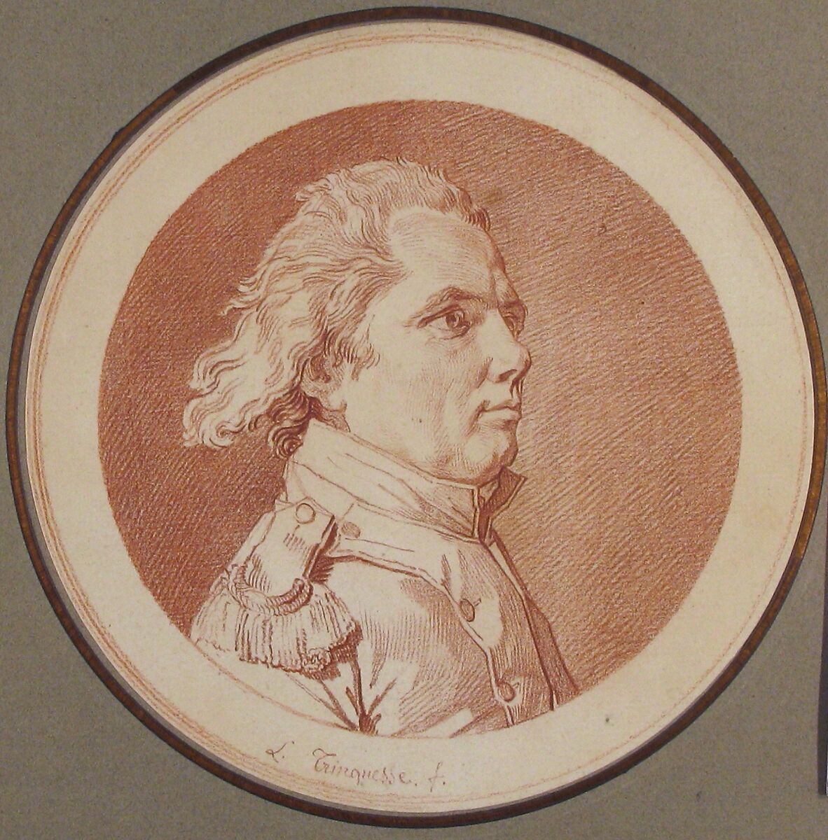 Portrait of François Reidy de Lagrange, Louis Roland Trinquesse (French, Paris ca. 1746–ca. 1800), Red chalk
