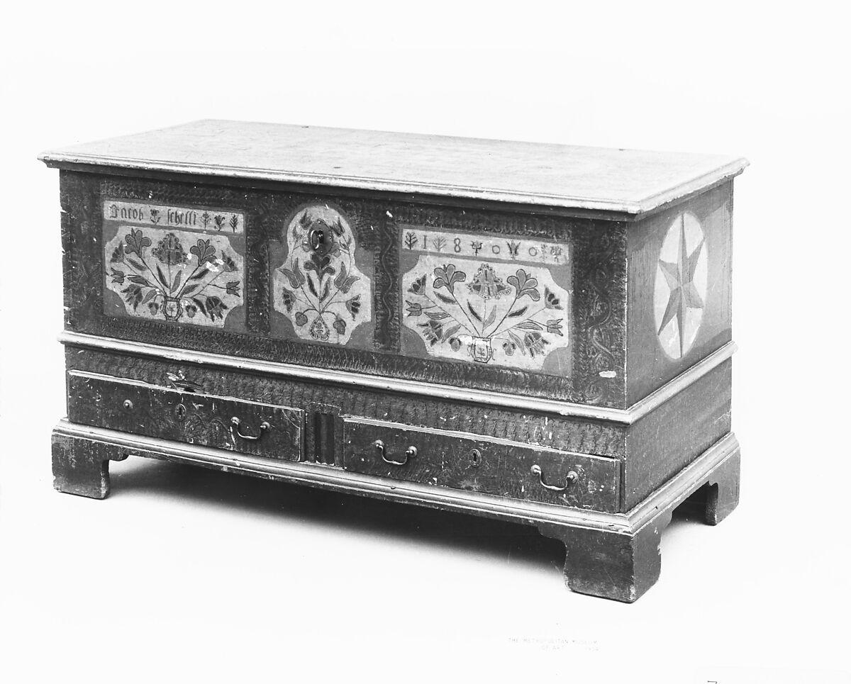 Dower Chest, Yellow poplar, American 