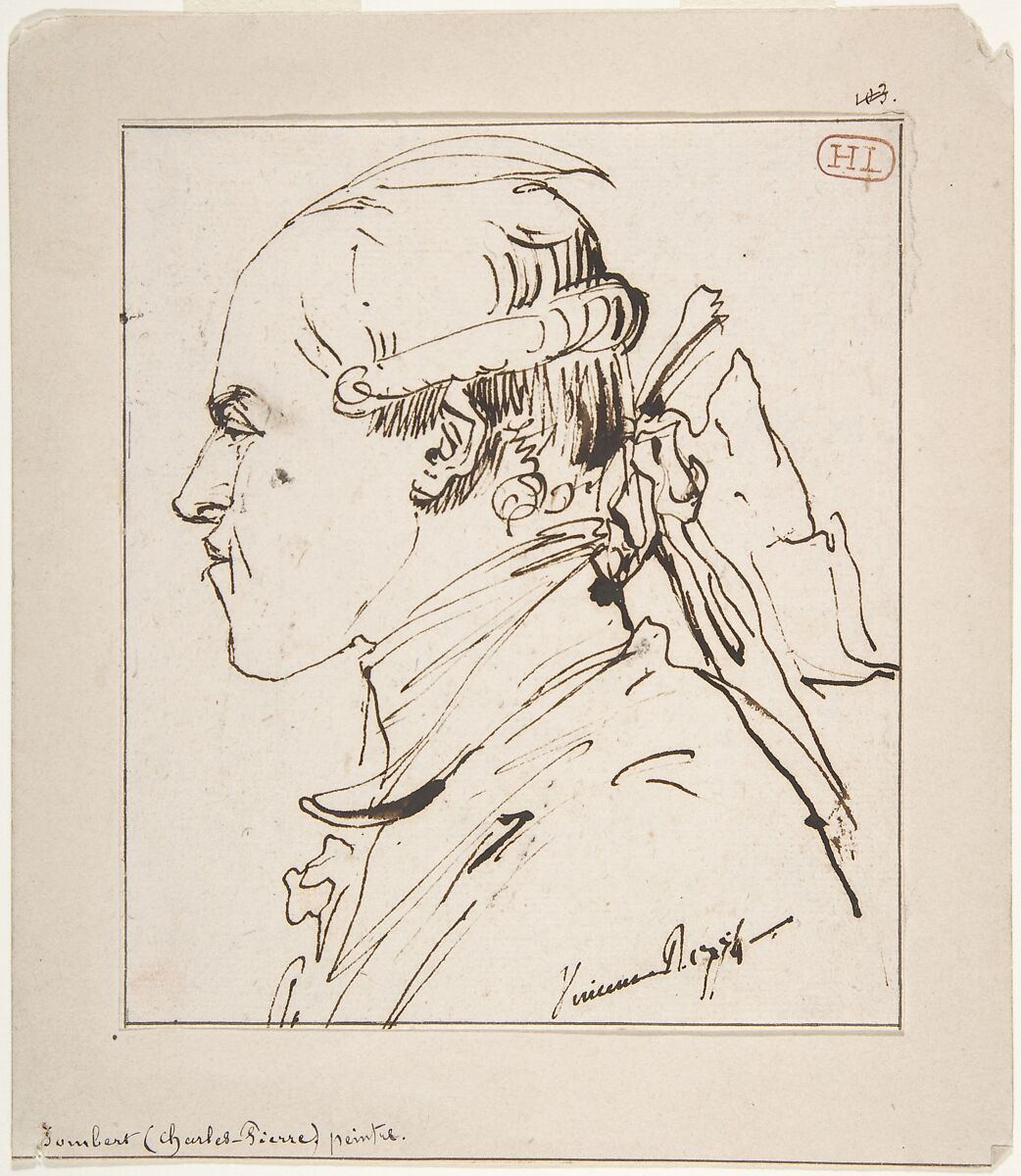 Pierre-Charles Jombert, François André Vincent (French, Paris 1746–1816 Paris), Pen and brown ink 