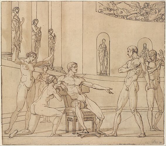 The Clemency of Augustus (recto); Knight Restraining a Female Figure (verso)