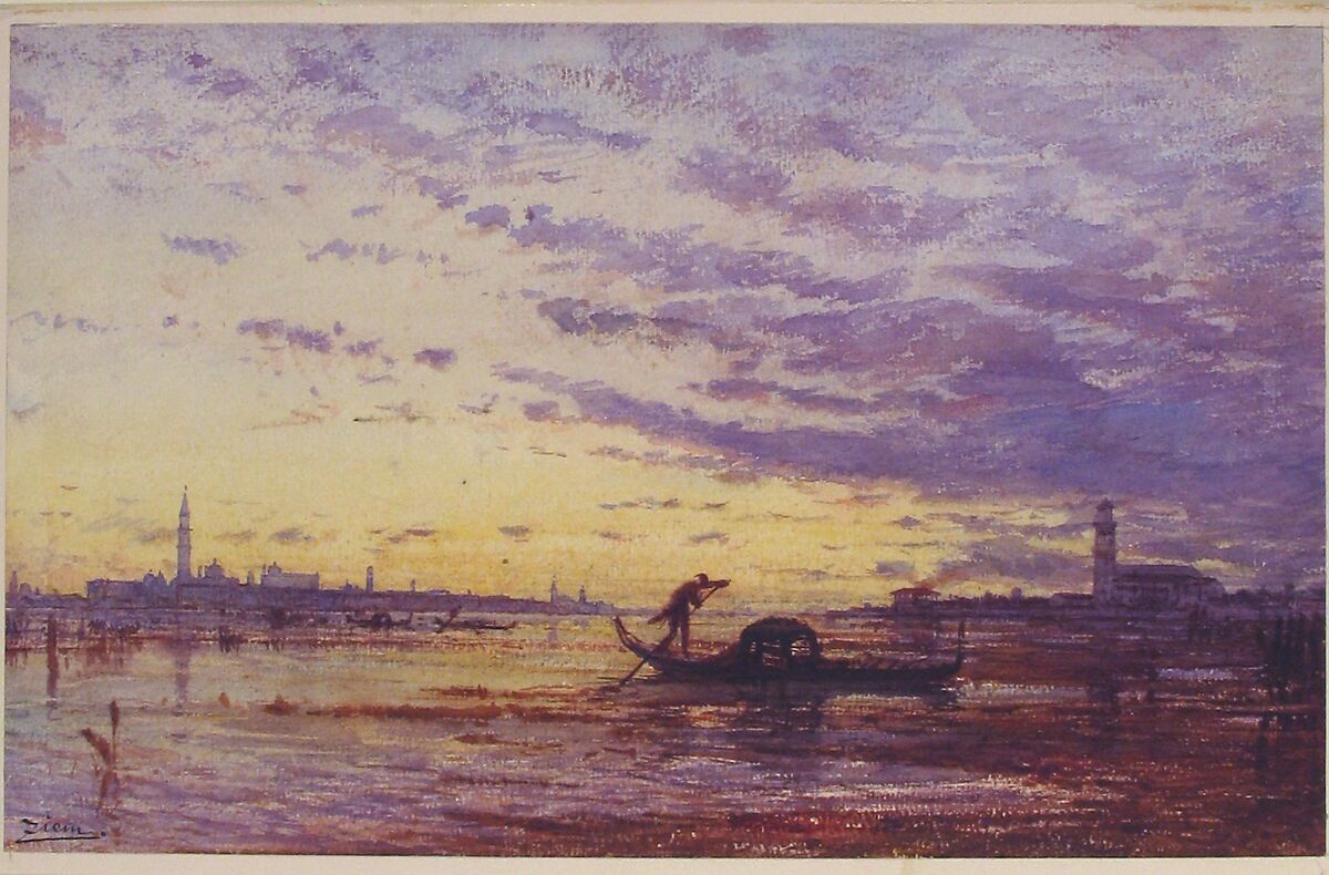 Venice, Félix-François-Georges-Philibert Ziem (French, Beaune 1821–1911 Paris), Watercolor