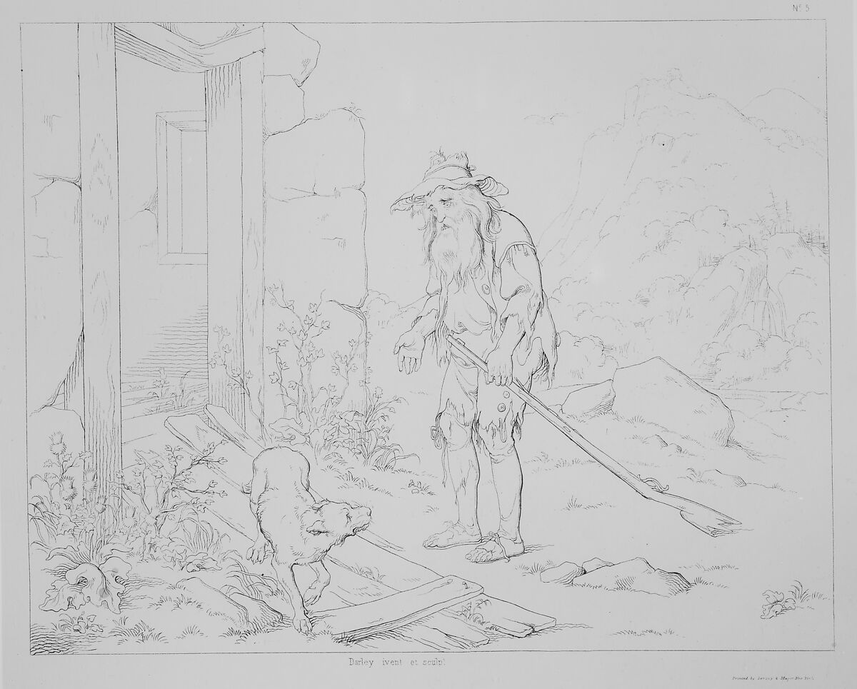 Washington Irving's Illustrations for the Legend of Rip Van Winkle, Designed and Etched by F.O.C. Darley, Felix Octavius Carr Darley (American, Philadelphia, Pennsylvania 1822–1888 Claymont, Delaware), Lithographs (called etching on stone)