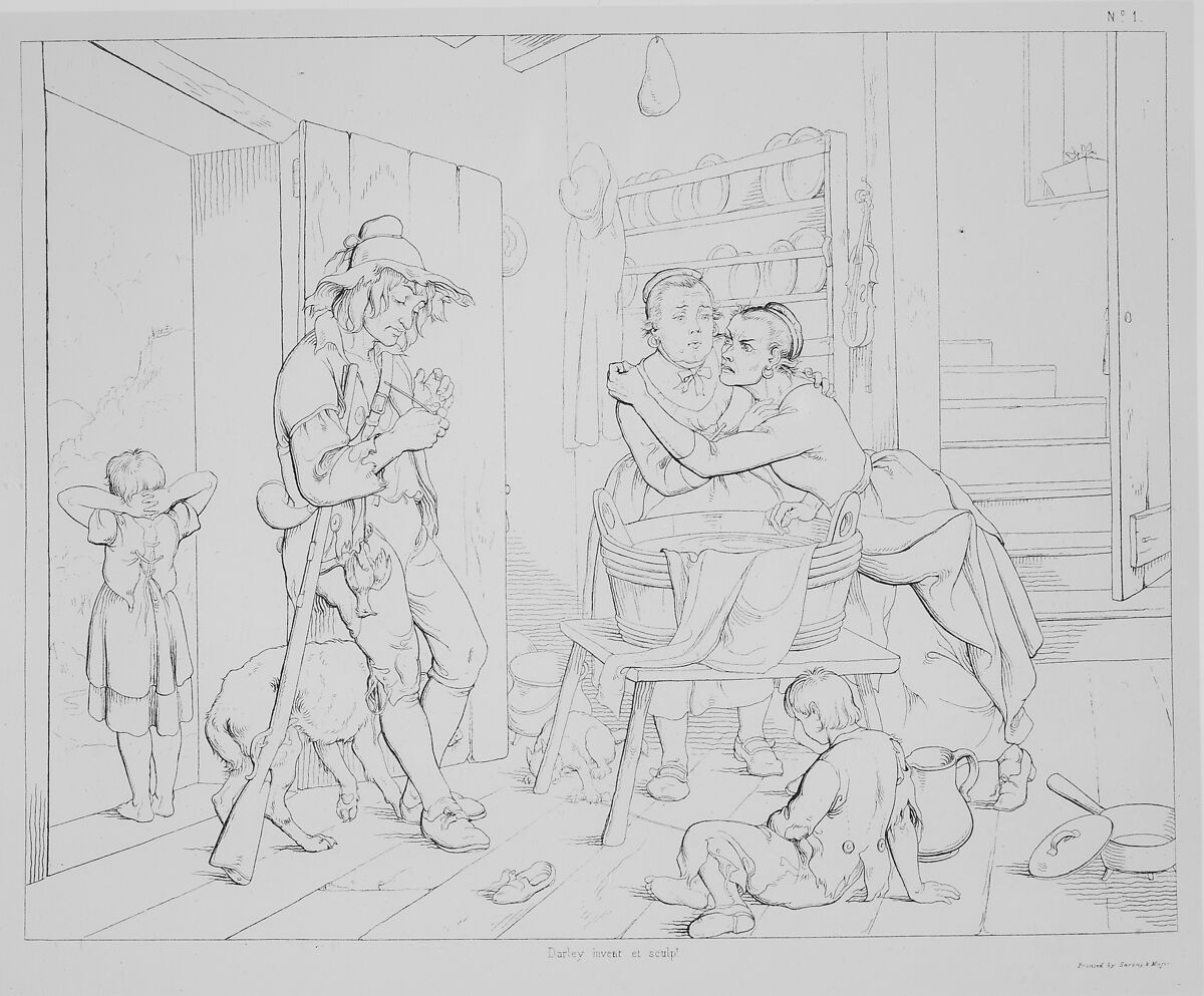 Washington Irving's Illustrations for the Legend of Rip Van Winkle, Designed and Etched by F.O.C. Darley, Felix Octavius Carr Darley (American, Philadelphia, Pennsylvania 1822–1888 Claymont, Delaware), Lithographs (called etching on stone)