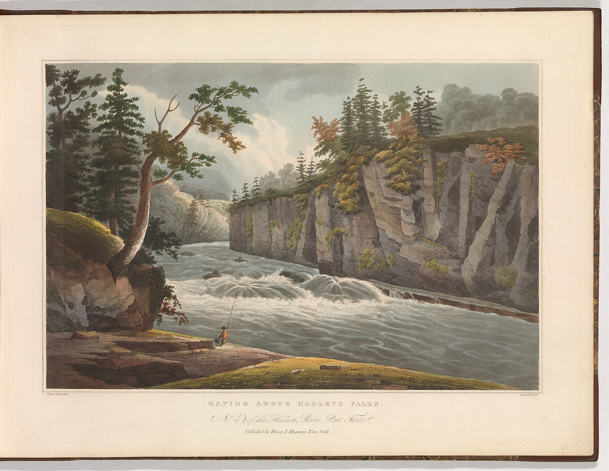 The Hudson River Portfolio, After William Guy Wall (Irish, Dublin 1792–after 1864 Ireland (active America)), Aquatint printed in color with hand-coloring; first and second states