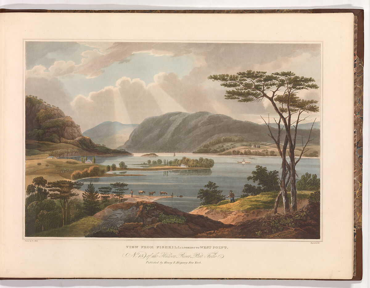 The Hudson River Portfolio, After William Guy Wall (Irish, Dublin 1792–after 1864 Ireland (active America)), Aquatint printed in color with hand-coloring; first and second states