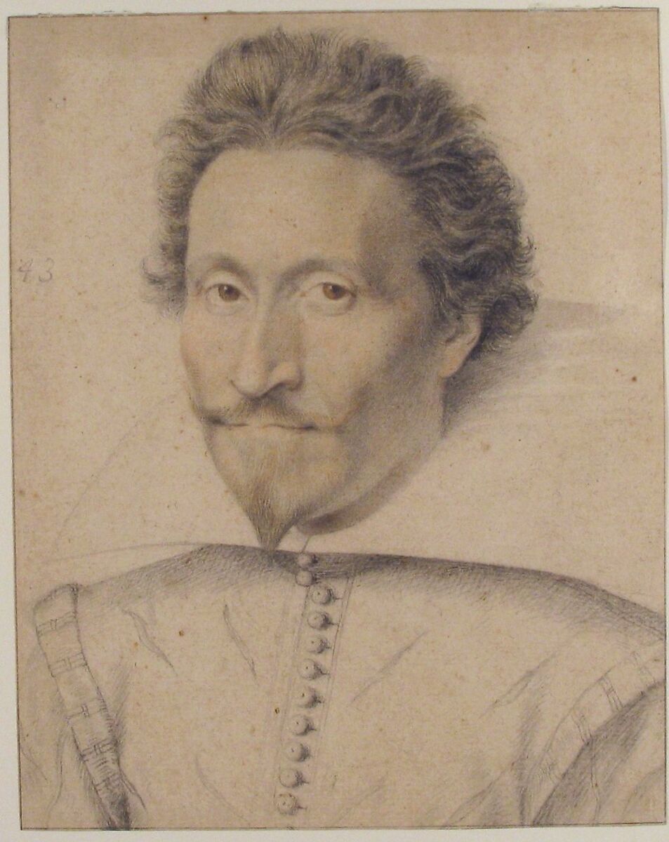 Portrait of a Man, Anonymous, French, 16th century, Black and red chalk, heightened with white