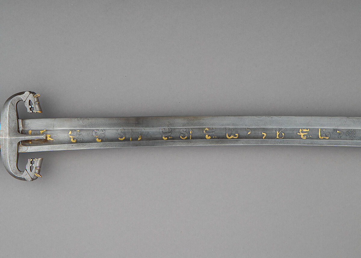 Saber with Scabbard and Strap, Steel, gold, wood, leather, Eastern European, probably Hungary