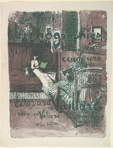 Cover for "Landscapes and Interiors" (Vollard Portfolio), Edouard Vuillard (French, Cuiseaux 1868–1940 La Baule), Lithograph in three colors; only known state 