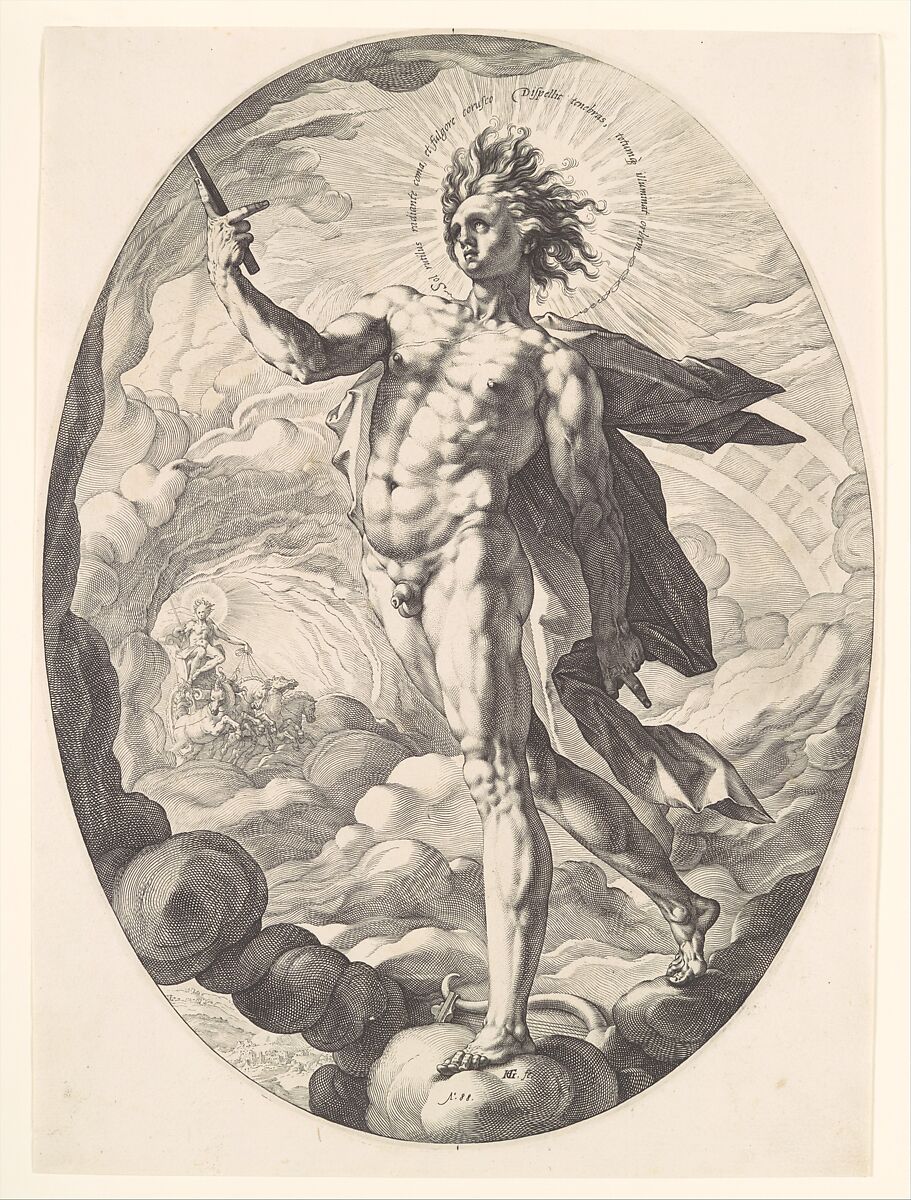Apollo, Hendrick Goltzius (Netherlandish, Mühlbracht 1558–1617 Haarlem), Engraving