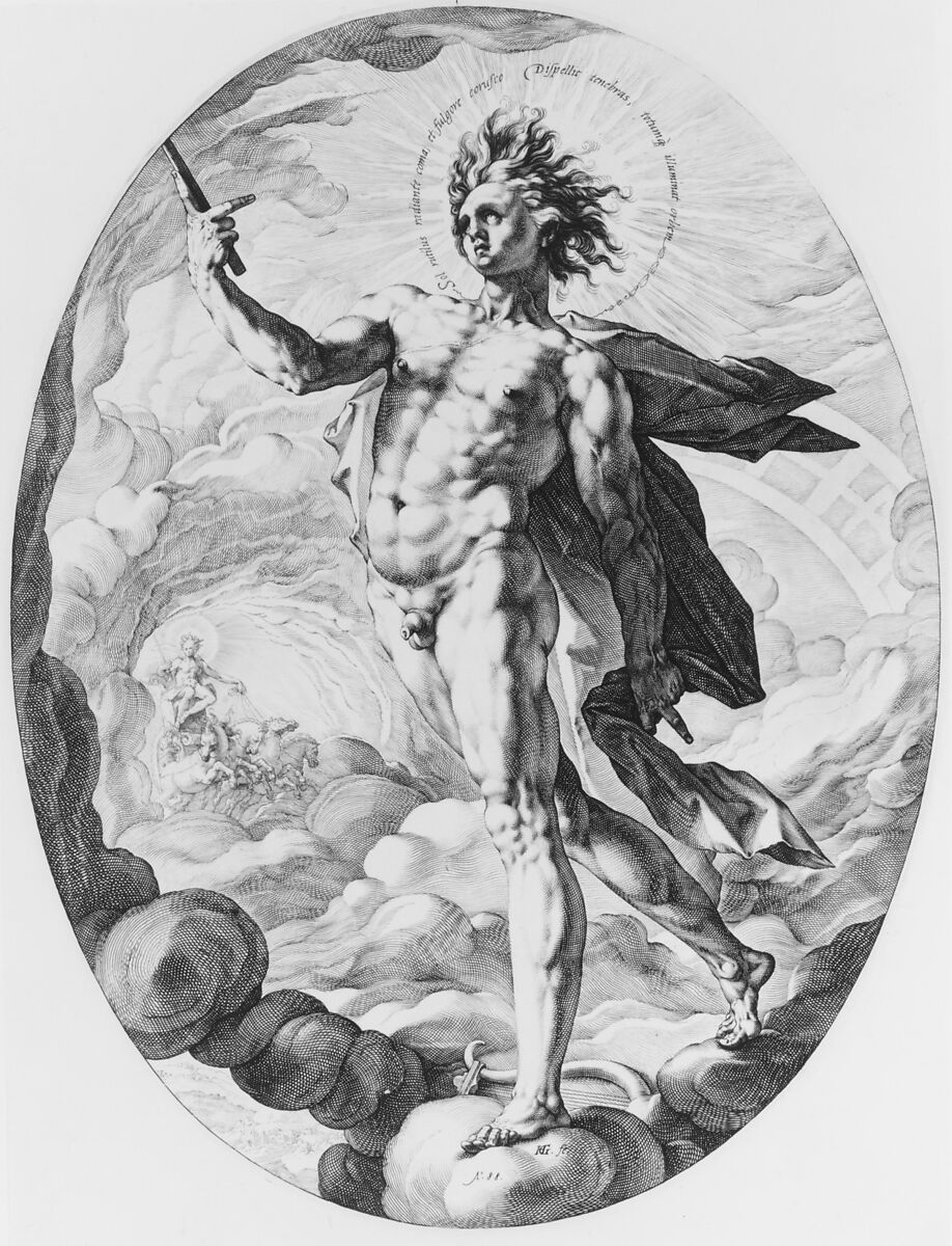 Apollo, Hendrick Goltzius (Netherlandish, Mühlbracht 1558–1617 Haarlem), Engraving