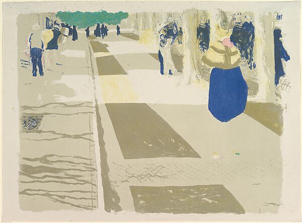 The Avenue, from "Landscapes and Interiors", Edouard Vuillard (French, Cuiseaux 1868–1940 La Baule), Color lithograph; second state of two 
