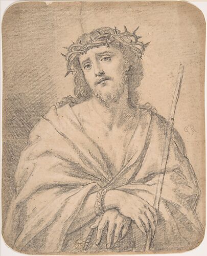 Man of  Sorrows, after Guido Reni (recto); Studies of arm and hands (verso)
