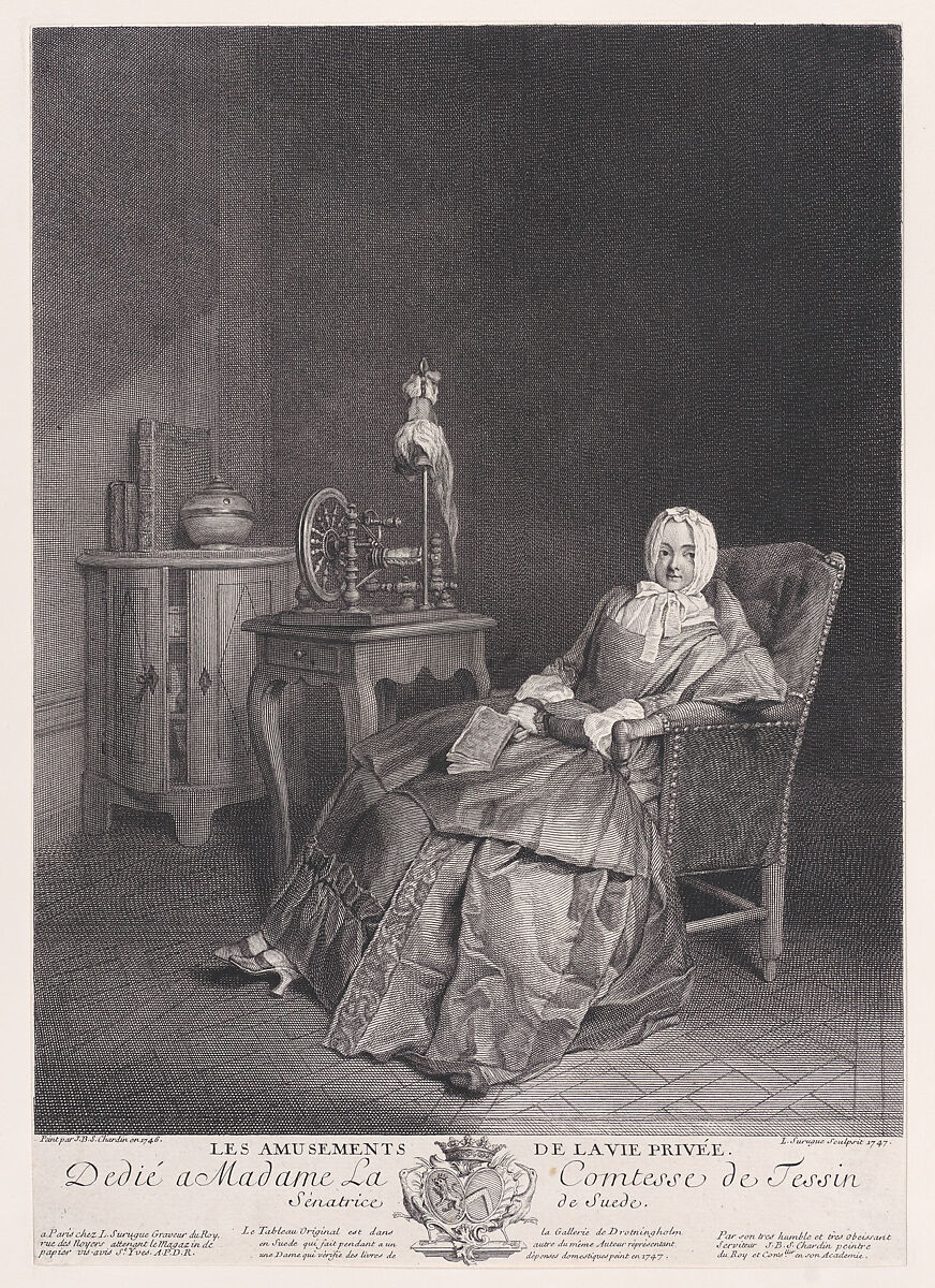Domestic Pleasures, Louis Surugue (French, Paris ca. 1686–1762 Grand Vaux), Engraving 