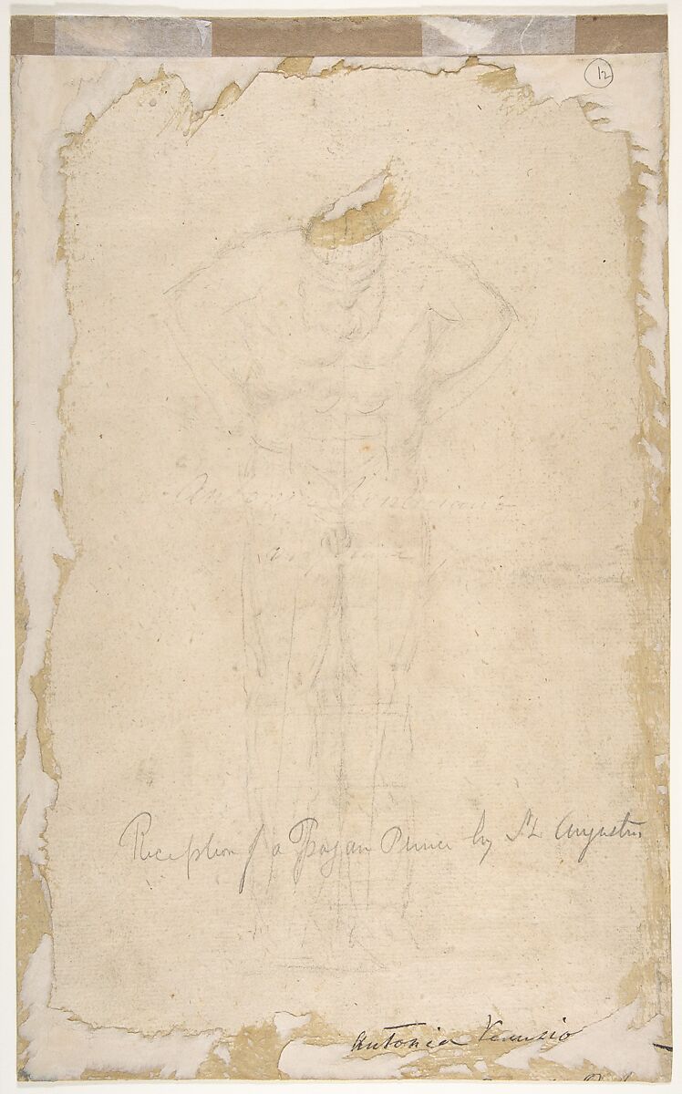 Saint Hyacinth Receiving the Dominican Habit, Aurelio Lomi (Italian, Pisa 1556–1622 Genoa (?)), Pen and brown ink, brush and brown wash; squared in black chalk