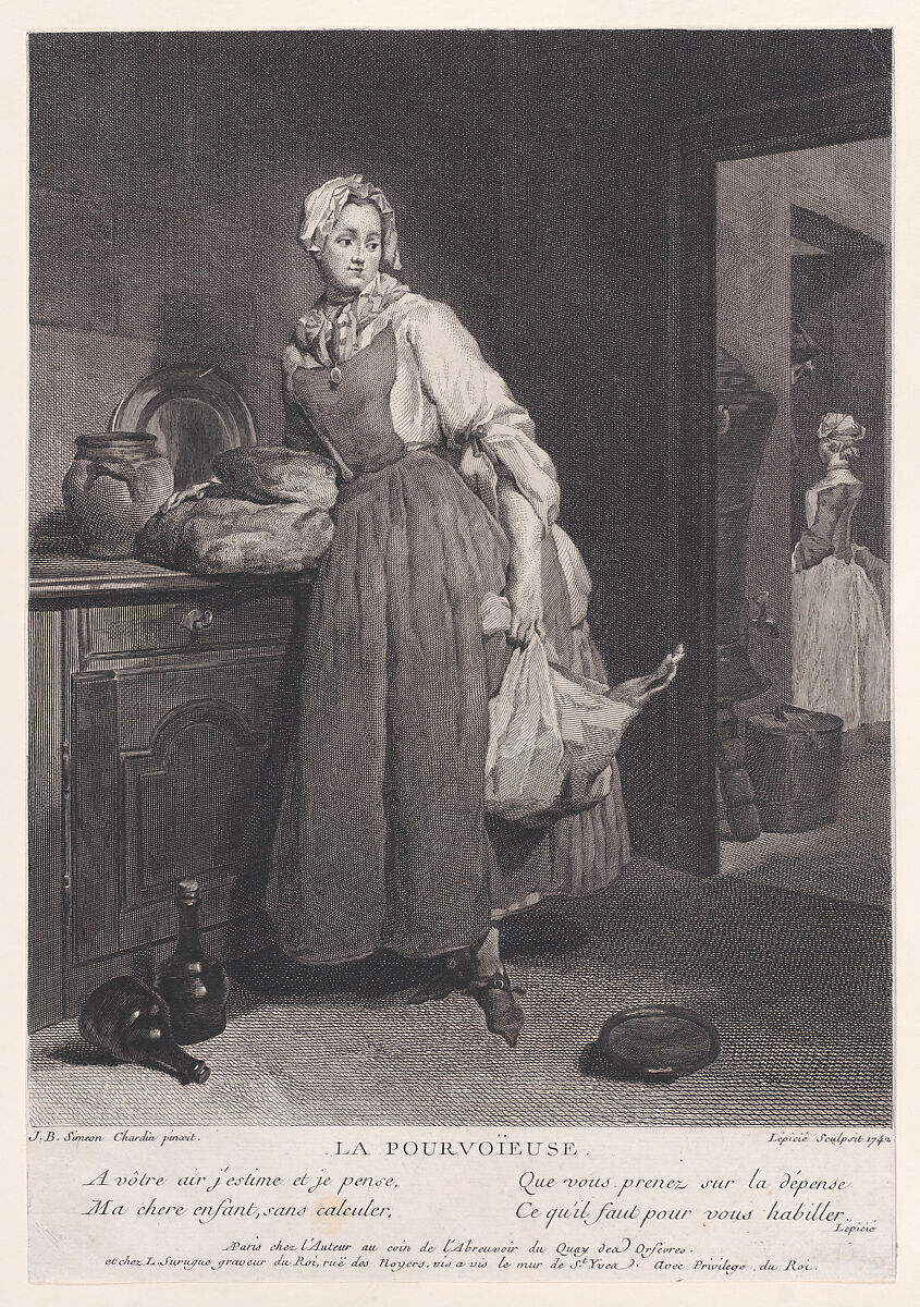 The Return from Market, Bernard Lepicié (French, Paris 1698–1755 Paris), Engraving 