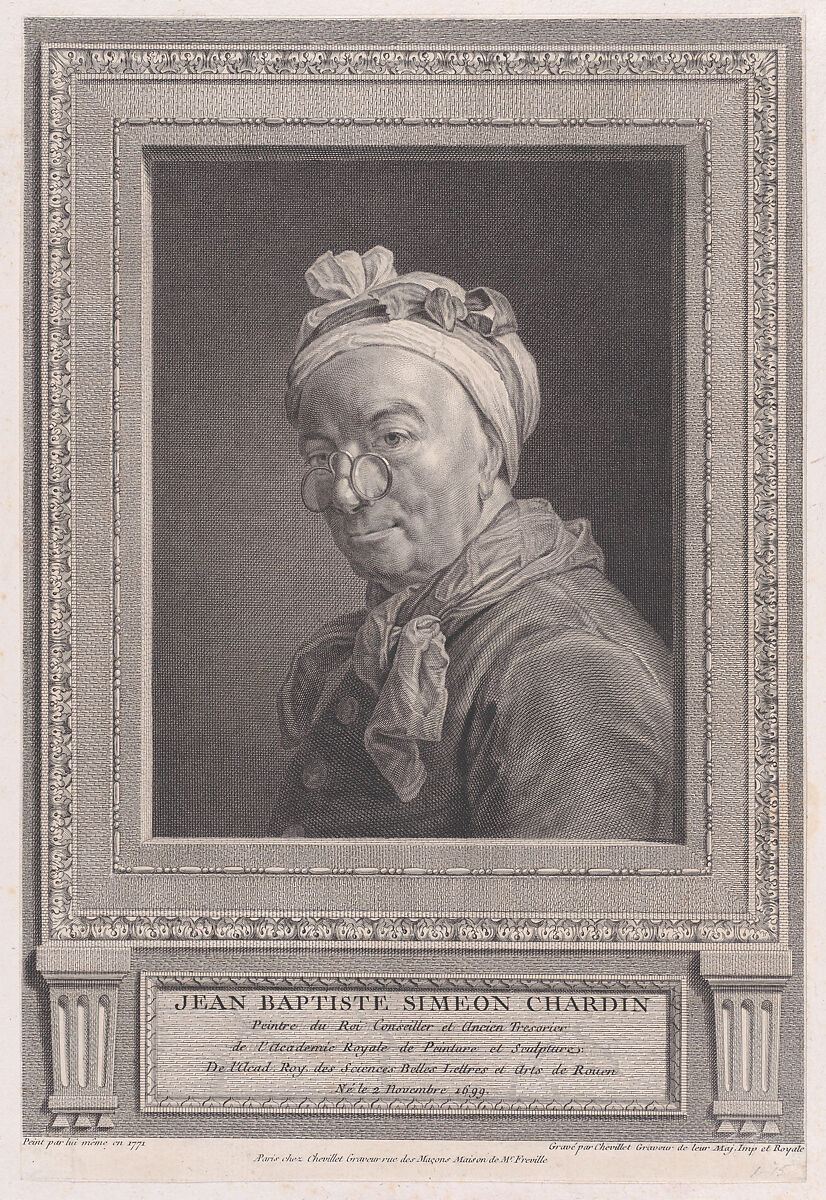 Self-portrait, Justus Chevillet (German, Frankfurt am Oder 1729–before 1790 Paris), Engraving 