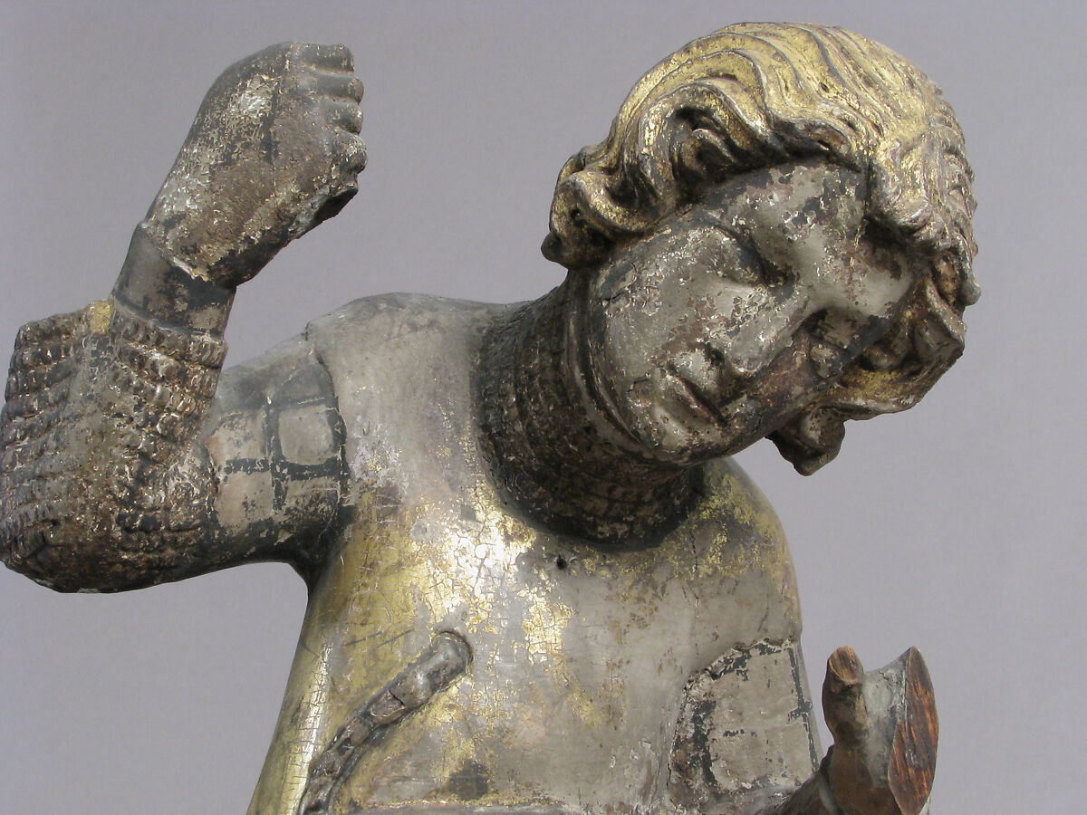 Saint George and the Dragon, Wood, gesso, polychromy, gold, Austrian, Vienna