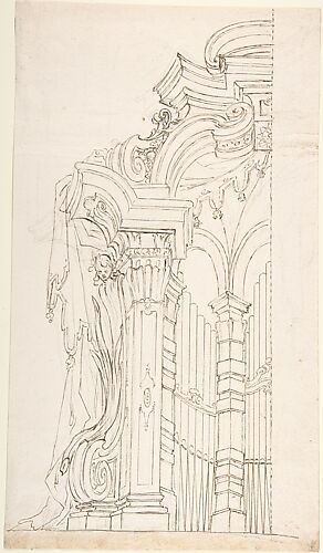 Design for One Half of the Apsidal Space Enclosing an Organ