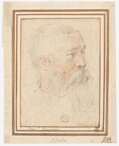 Head of Bearded Man (recto); Head of a Girl (verso)