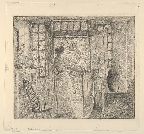 The Dutch Door (Holley House, Cos Cob), Childe Hassam (American, Dorchester, Massachusetts 1859–1935 East Hampton, New York), Etching 