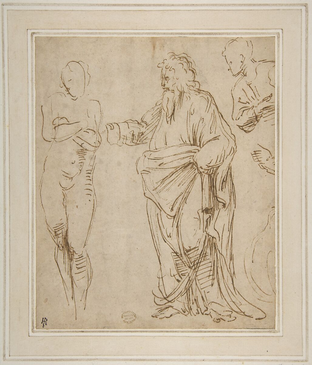 Creation of Eve, Vincenzo Tamagni (Italian, San Gimignano 1492–ca. 1530 San Gimignano), Pen and brown ink 