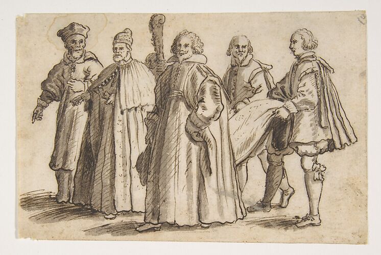 A Doge of Venice with a Cardinal, a Councillor and Servants Bearing the Train