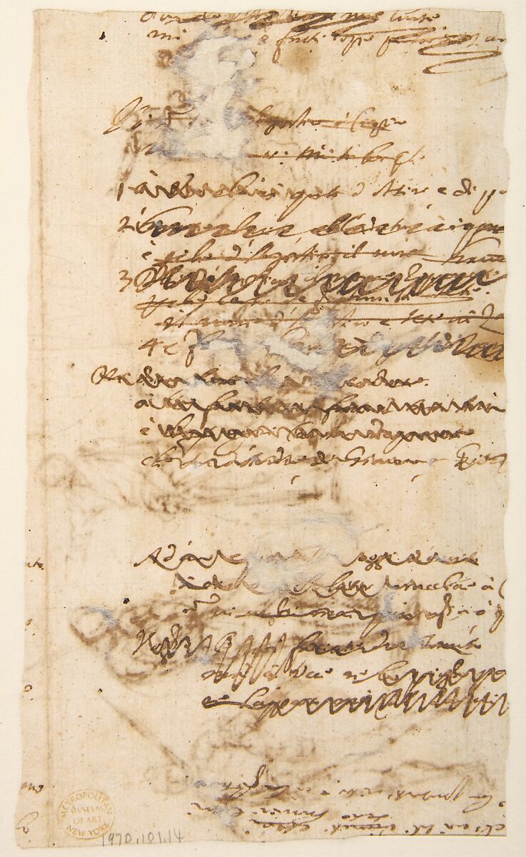 Two Standing Soldiers and Six other Figures, Salvator Rosa (Italian, Arenella (Naples) 1615–1673 Rome), Pen and brown ink