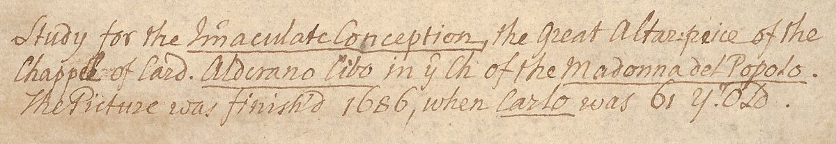 The Virgin with Female Attendant Appearing to Four Male Saints, Attributed to Carlo Maratti (Italian, Camerano 1625–1713 Rome), Pen and brown ink, brush and gray wash, over red chalk
