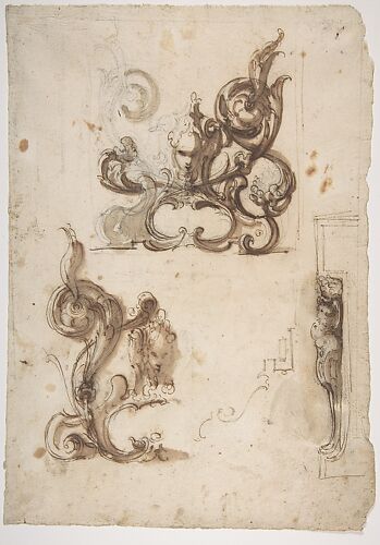 Designs for Ornamental Motifs and for a Herm Supporting a Chimney Piece