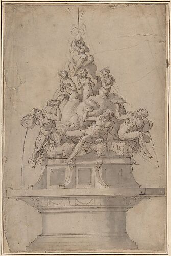 Design for a Fountain with Rivergods and Nymphs