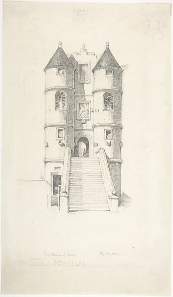 Rowallan Castle, Sir David Young Cameron (British, Glasgow, Scotland 1865–1945 Perth, Scotland), Graphite 