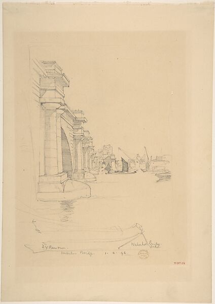 Waterloo Bridge, London, Sir David Young Cameron (British, Glasgow, Scotland 1865–1945 Perth, Scotland), Graphite 