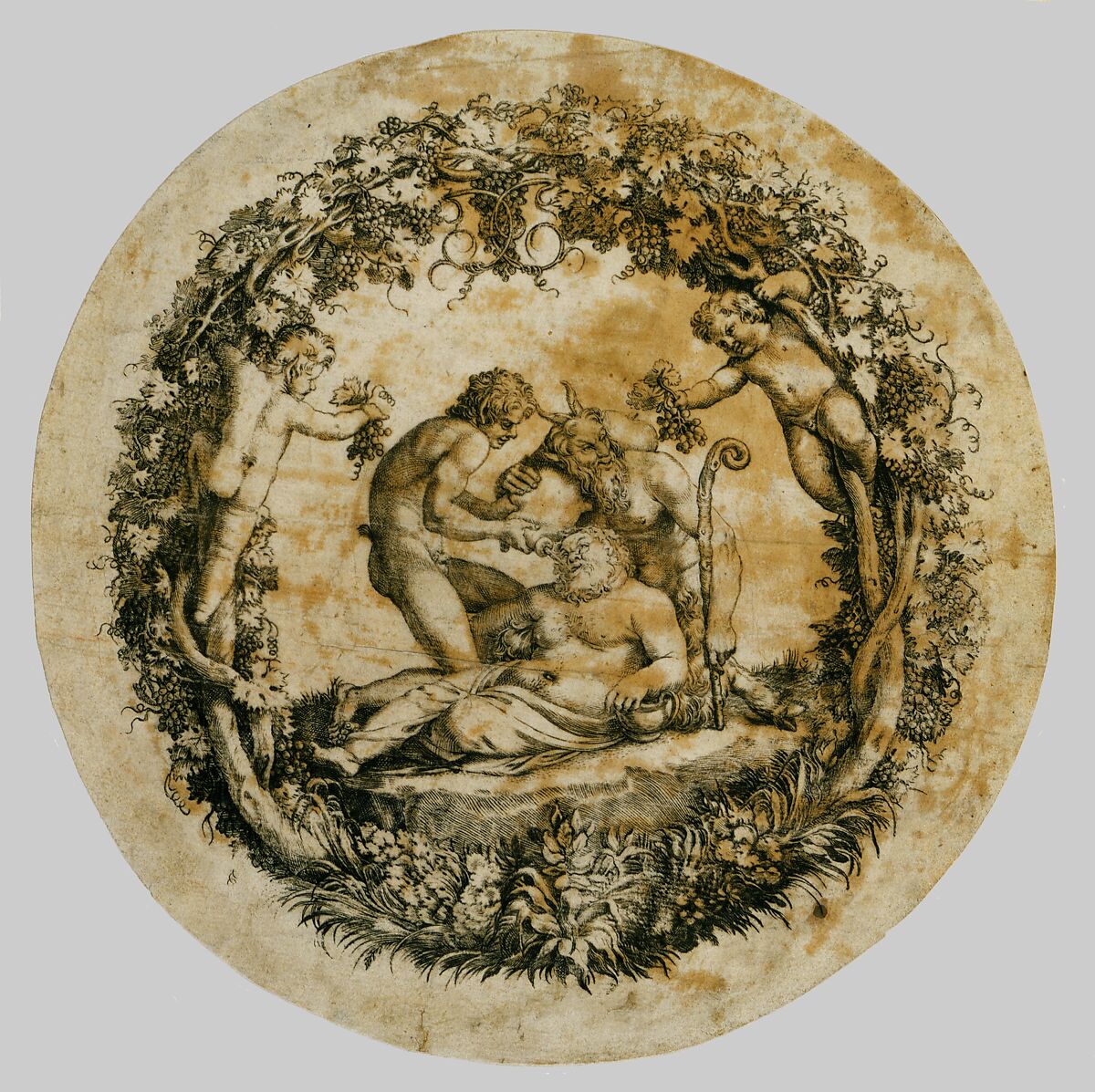 Wilton album, folio 41: The Drunken Silenus (Tazza Farnese)