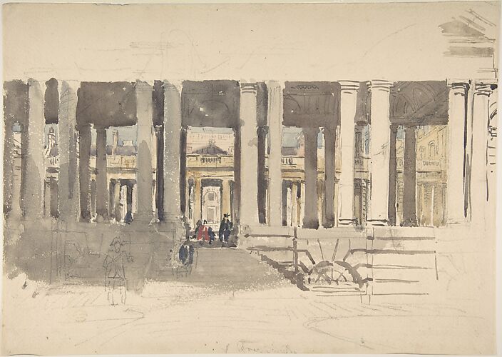 Greenwich Hospital (recto); Study of a Building (verso)