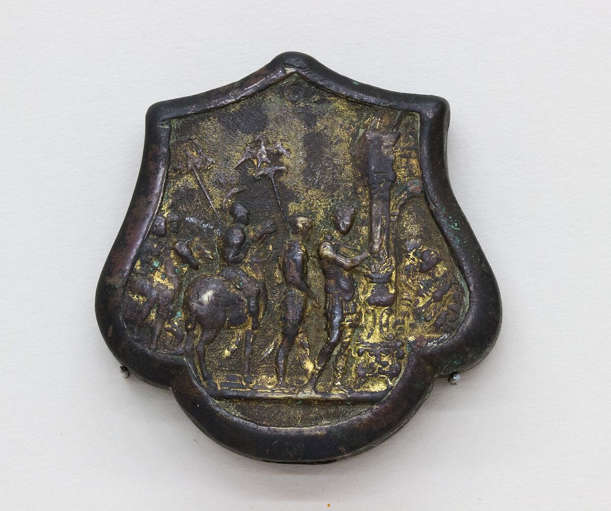 Sword Pommel, Bronze, gold, North Italian 
