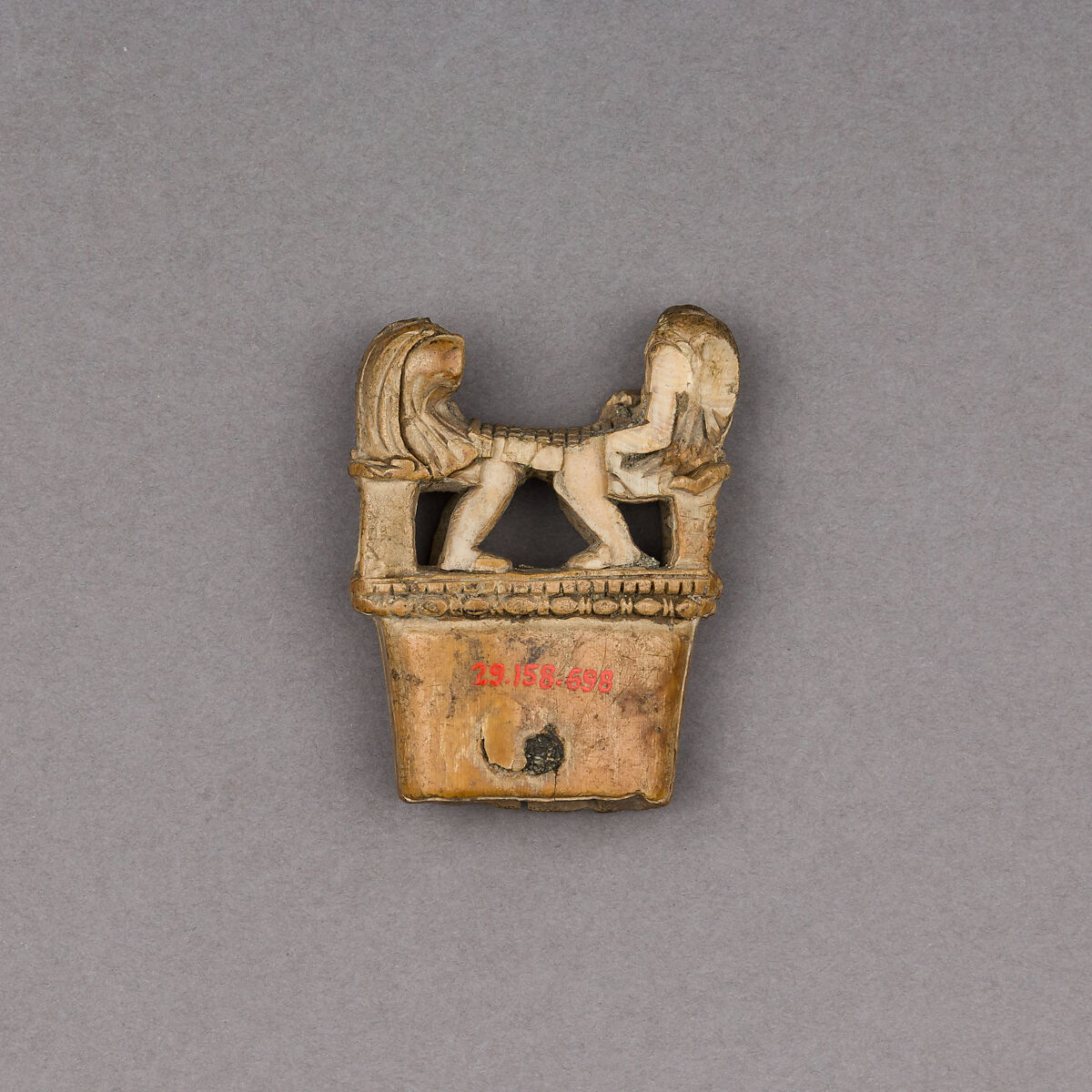 Dagger Pommel, Ivory, probably Northern Europe