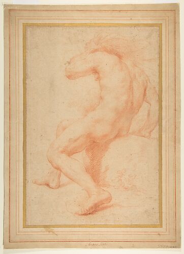Back View of a Seated Male Nude