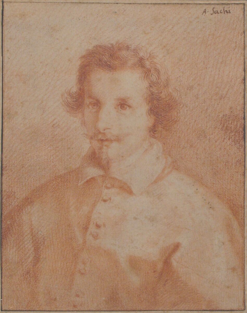Portrait of Cardinal Antonio Barberini the Younger, attributed to Andrea Sacchi (Italian, Rome (?) ca. 1599–1661 Rome), Red chalk