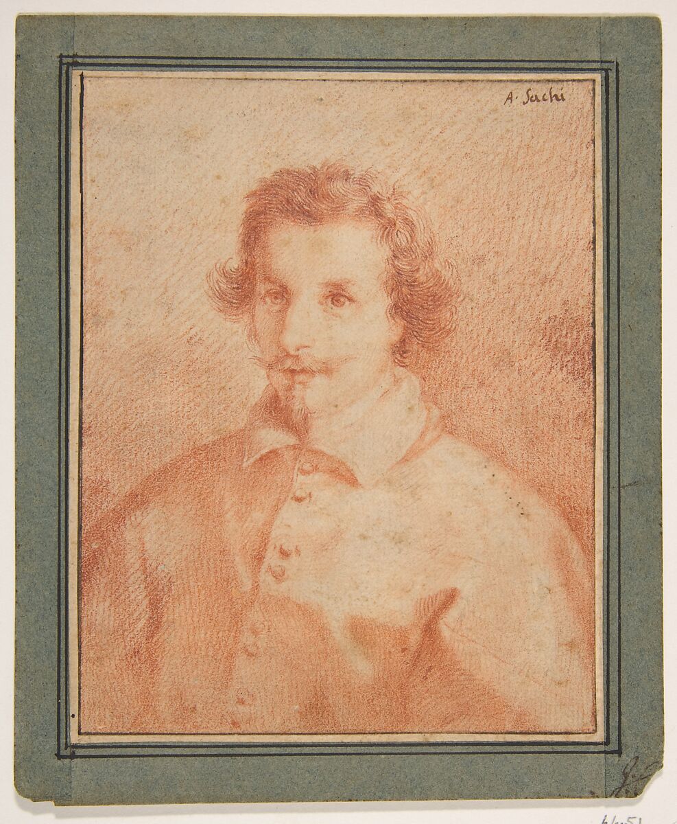 Portrait of Cardinal Antonio Barberini the Younger, attributed to Andrea Sacchi (Italian, Rome (?) ca. 1599–1661 Rome), Red chalk 