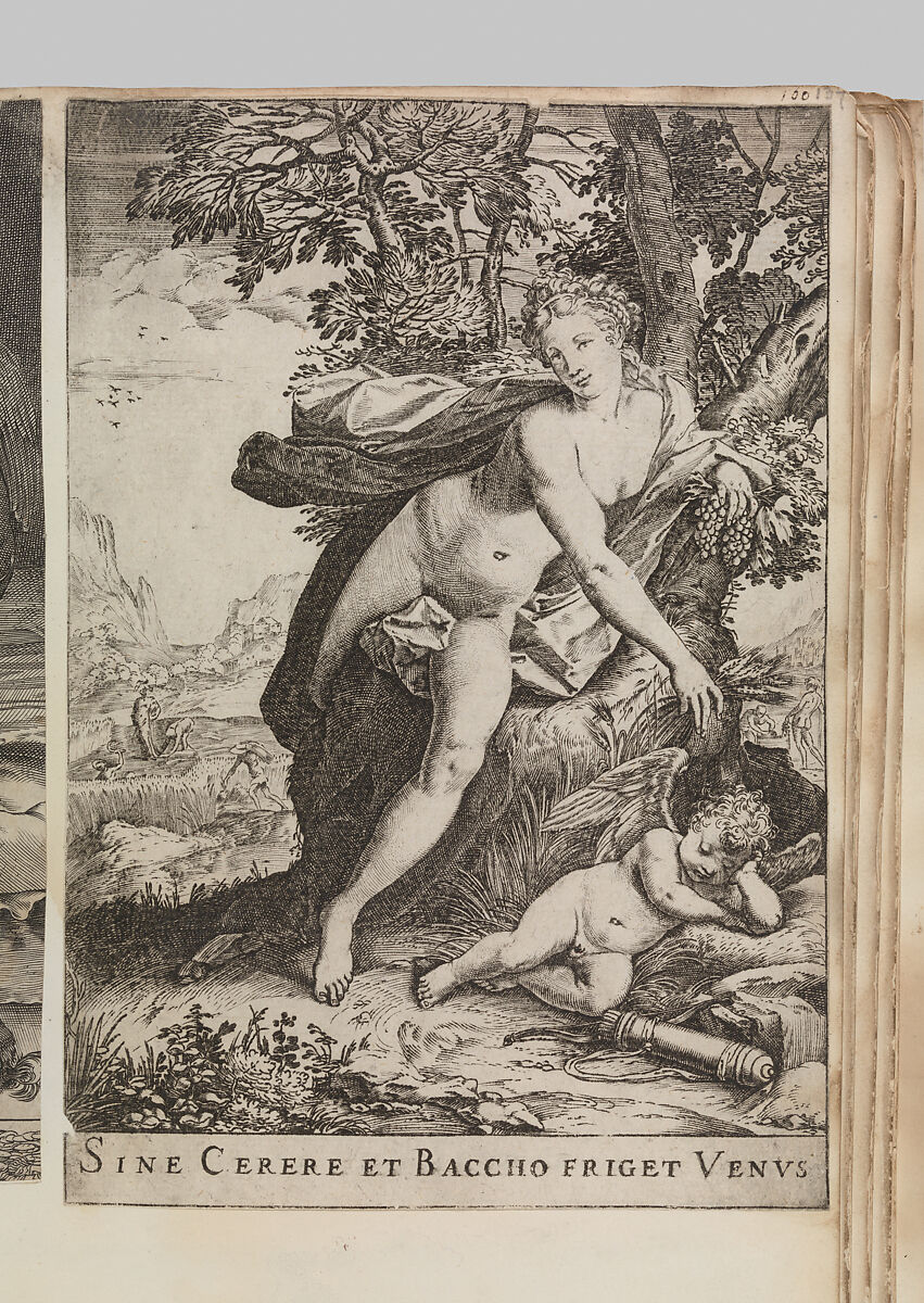 Sine Cerere et Baccho Friget Venus, Agostino Carracci (Italian, Bologna 1557–1602 Parma), Engraving 