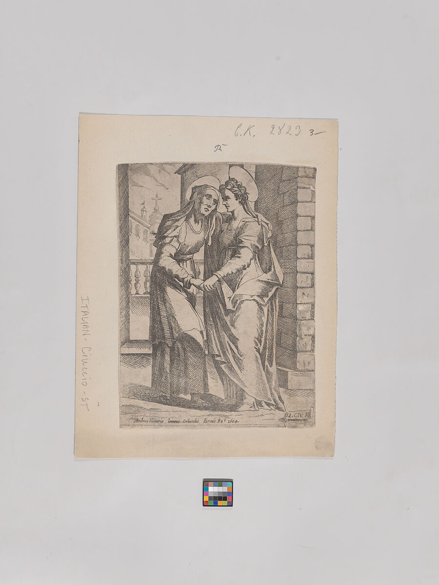 The Visitation, Jacopo Ciuccio (Italian), Etching 