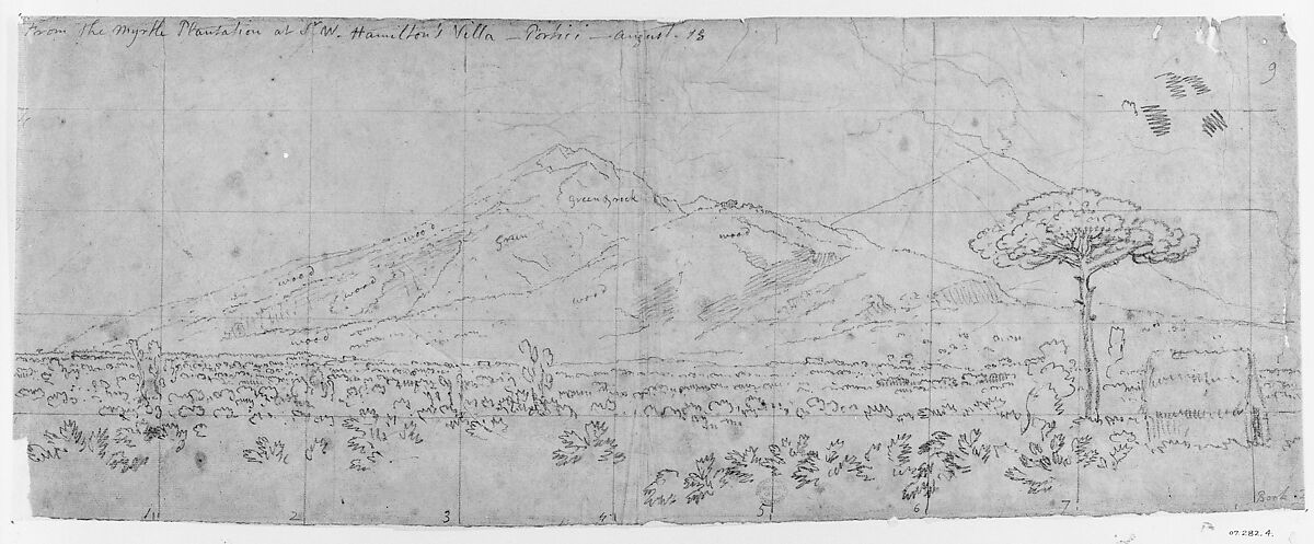 View of Vesuvius, John Robert Cozens (British, London 1752–1797 London), Graphite
