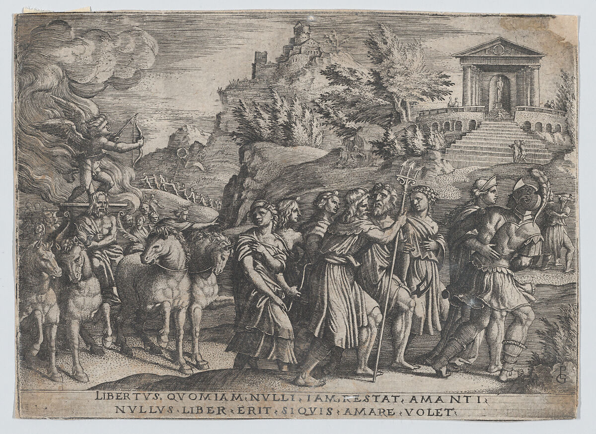 The Triumph of Love, from "The Triumphs of Petrarch", Georg Pencz (German, Wroclaw ca. 1500–1550 Leipzig), Engraving 
