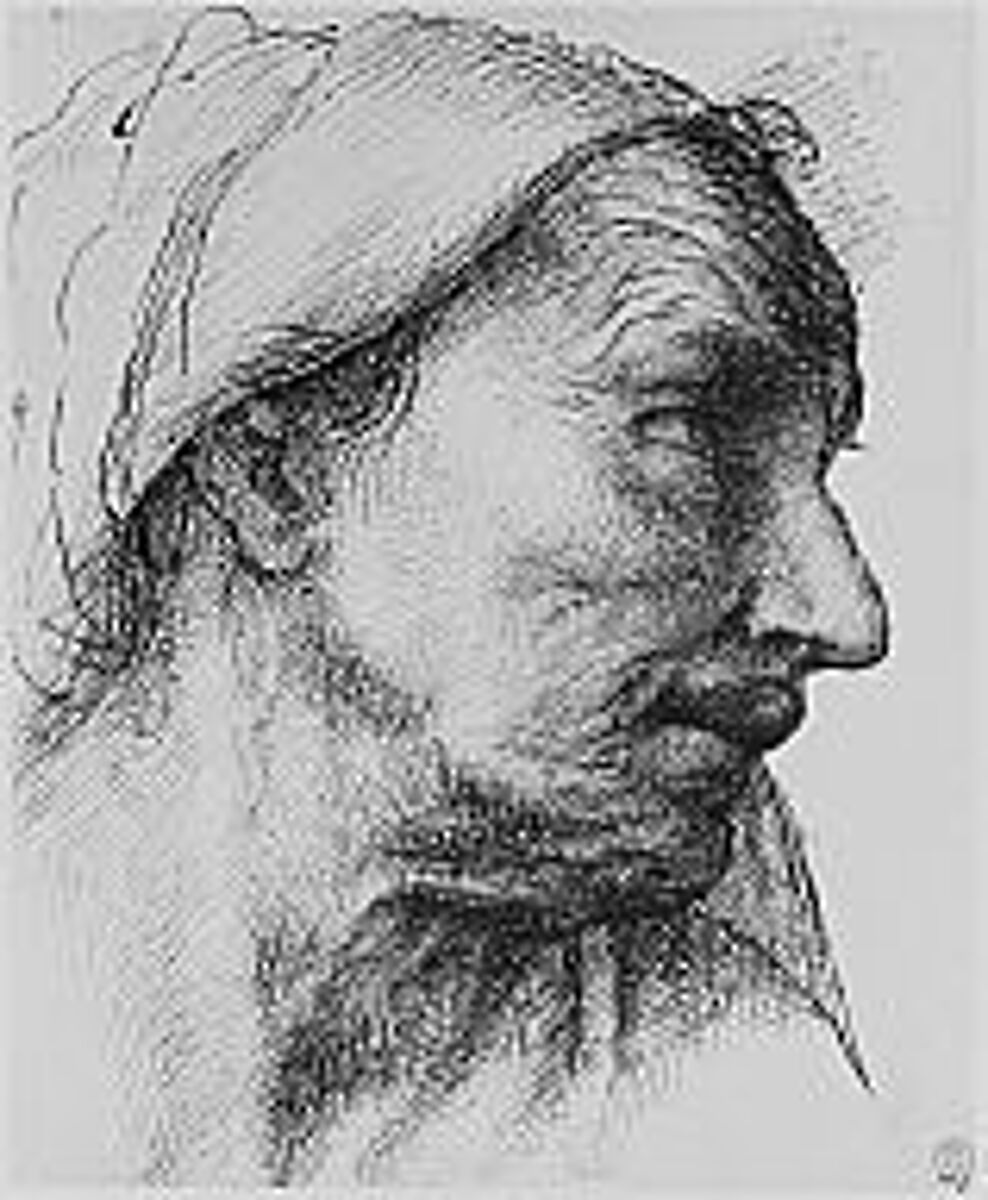 Head of an Old Woman, Sebastiano del Piombo (Sebastiano Luciani) (Italian, Venice (?) 1485/86–1547 Rome), Pen and brown ink on buff paper