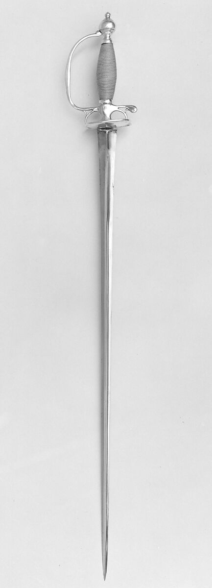 Dress Sword, Edward Winslow (1669–1753), Silver, American 